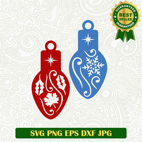 Christmas light SVG, Christmas Ornament SVG files, Ornament christmas light SVG