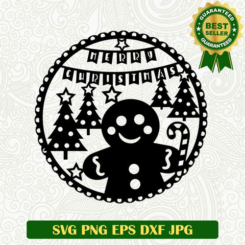 Merry christmas gingerbread man SVG, Gingerbread man SVG, Christmas SVG