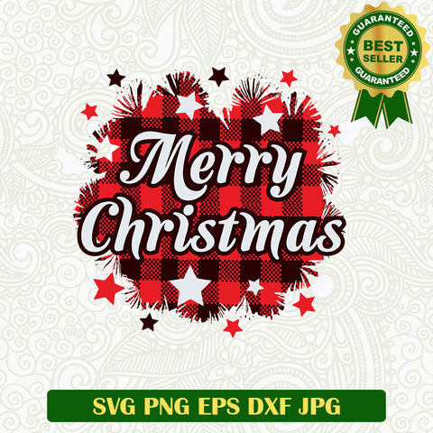 Merry christmas buffalo plaid SVG, Christmas sparkle SVG files, Merry christmas SVG