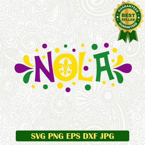 Nola Mardi Gras SVG, Mardi Gras SVG, Fat Tuesday Carnival SVG