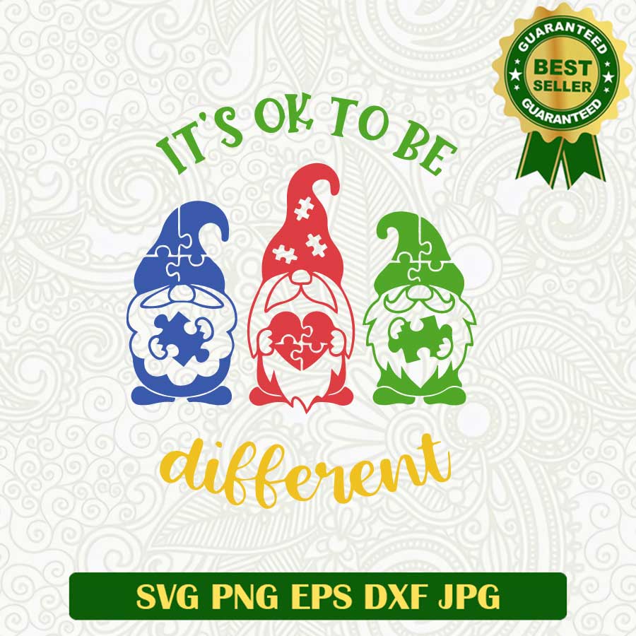 It's ok to be different gnomes SVG