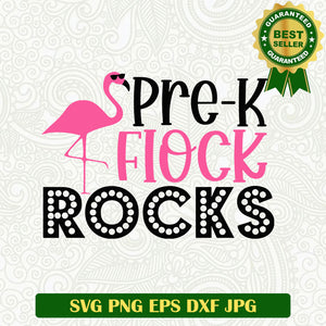 Pre k flock rocks SVG, Pre K flamingo SVG, Pre K school SVG