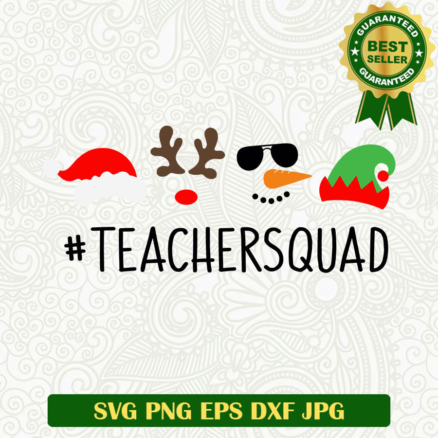 Teacher squad elf christmas SVG