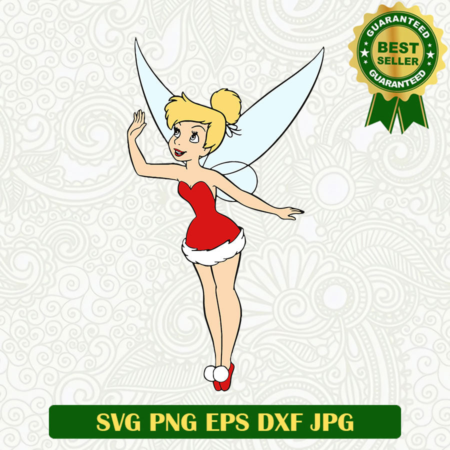 Tinker bell christmas SVG, Elf christmas SVG files, Tinker bell santa Christmas SVG