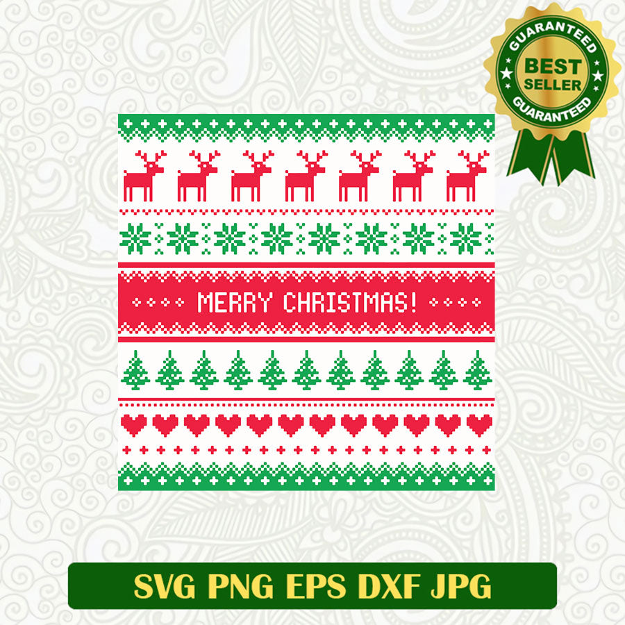 Merry christmas ugly sweater SVG, Christmas SVG files, Christmas ugly sweater SVG