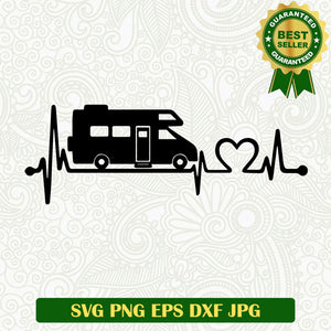 Volkswagen van heartbeat SVG, Volkswagen van SVG, Volkswagen SVG cut file