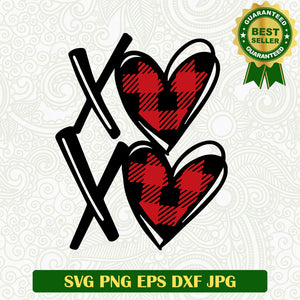 Xo Xo buffalo plaid SVG, Xoxo valentine SVG files, Valentine SVG